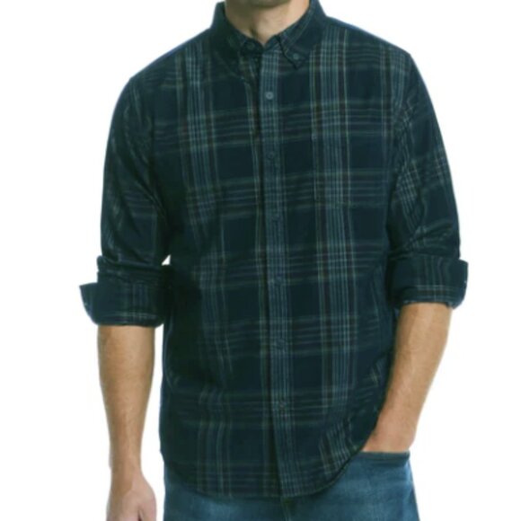 Weatherproof Vintage Luxe Flannel Long Sleeve Button Down Size Large - Picture 1 of 7